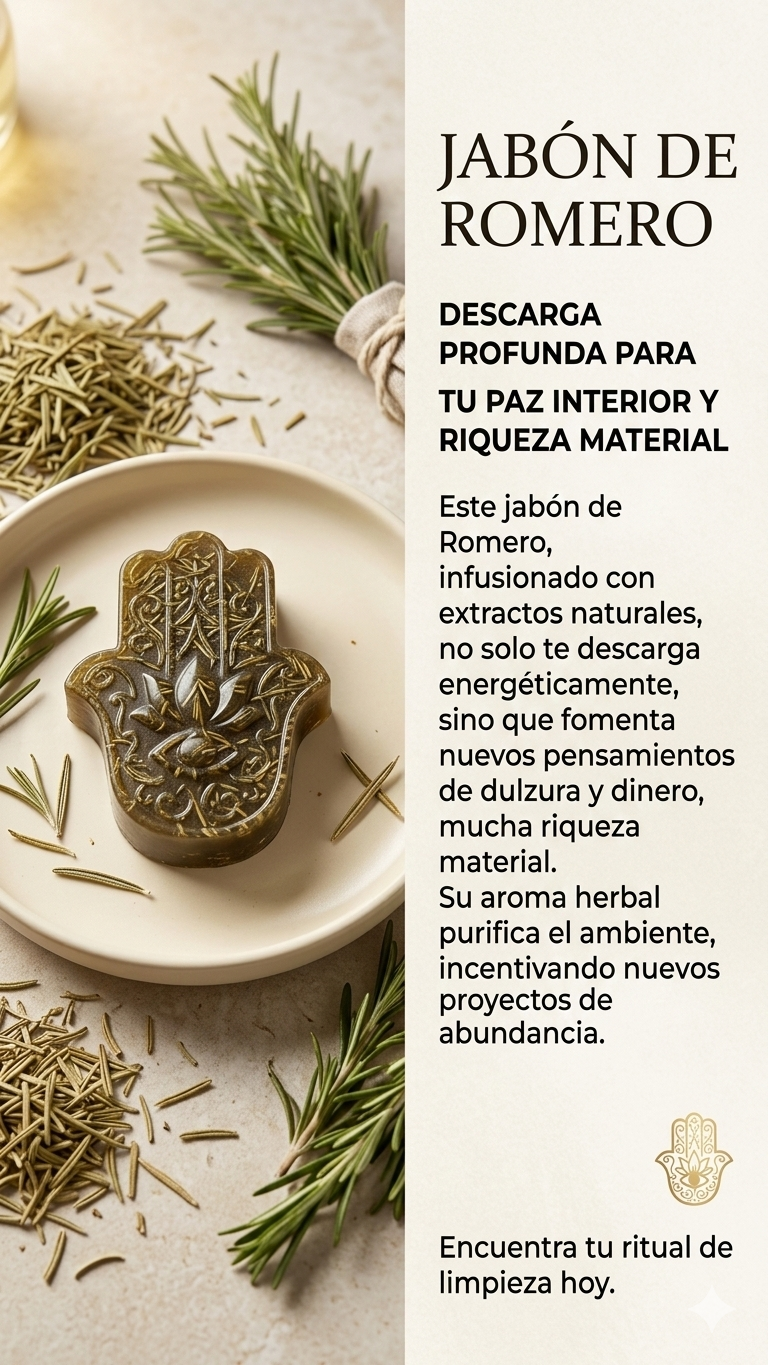 Jabón de Descarga Romero | Descarga Profunda y Riqueza Material